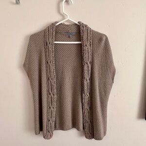 Nordstrom Brand Classiques Entier Open Sweater Chunky Knit Neutral Color Size L